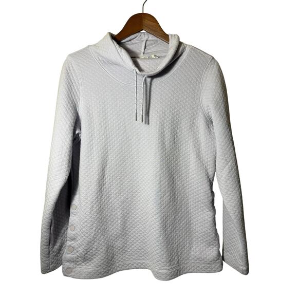 L.L. Bean Women's SoftLight Quilted Top, Funnelneck Pullover Lilac Mist Sz S Pet - Picture 1 of 11